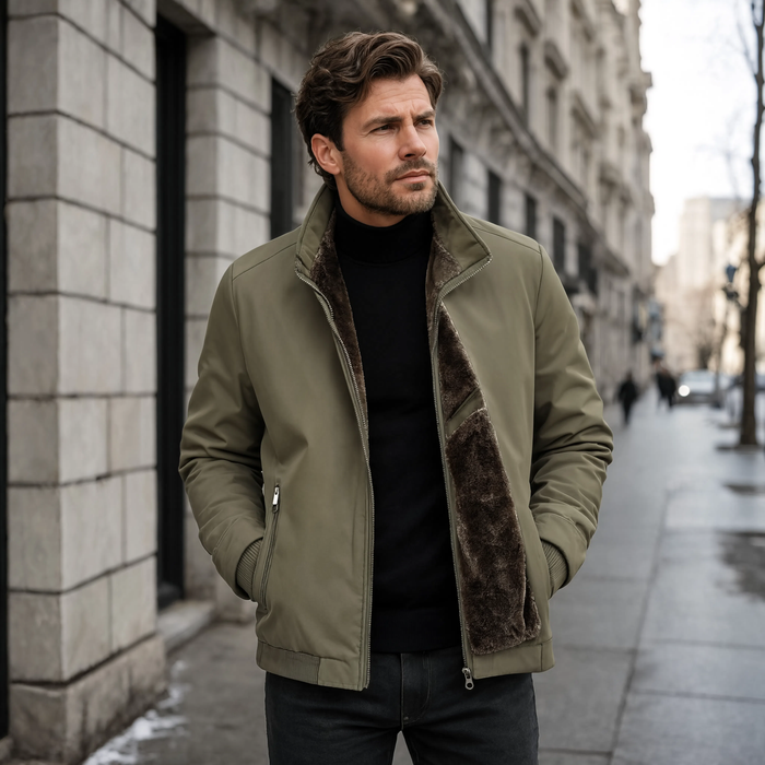 Parka légère homme col haut rabattable intérieur polaire | Le Créneau