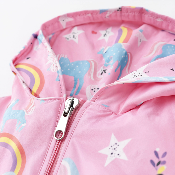Parka fille  imperméable motif licorne à capuche 5 coloris | La Licorne