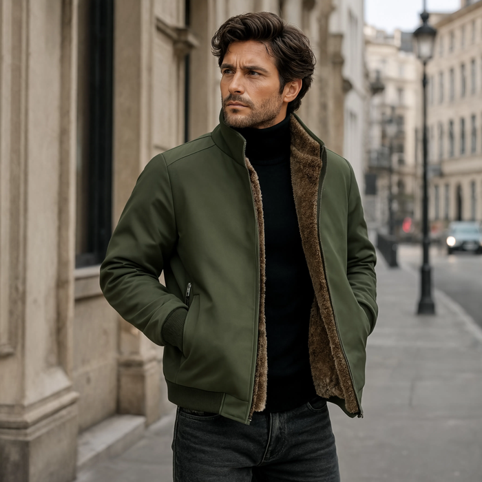Parka légère homme col haut rabattable intérieur polaire | Le Créneau