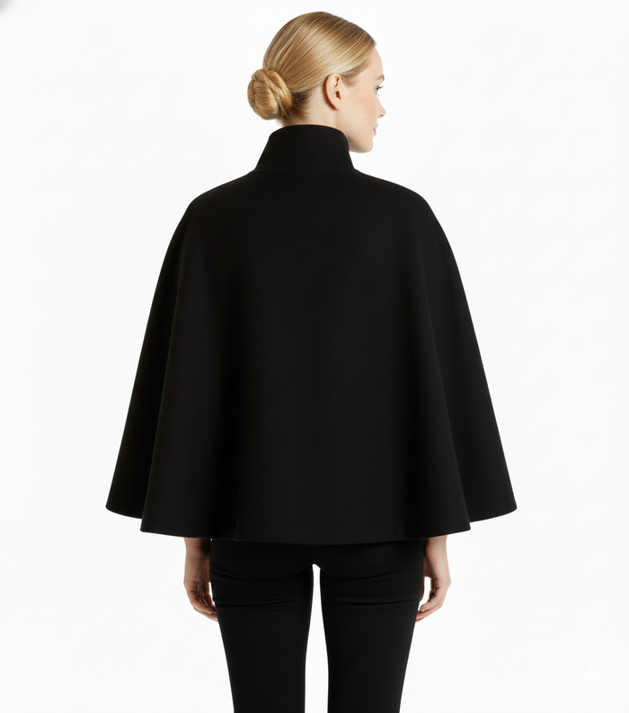 Manteau cape femme col montant ceinture, vue 10 | La Cape Camel