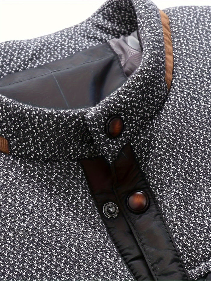 Veste homme matelassée losanges tricot, vue 10 | Le Passepoil