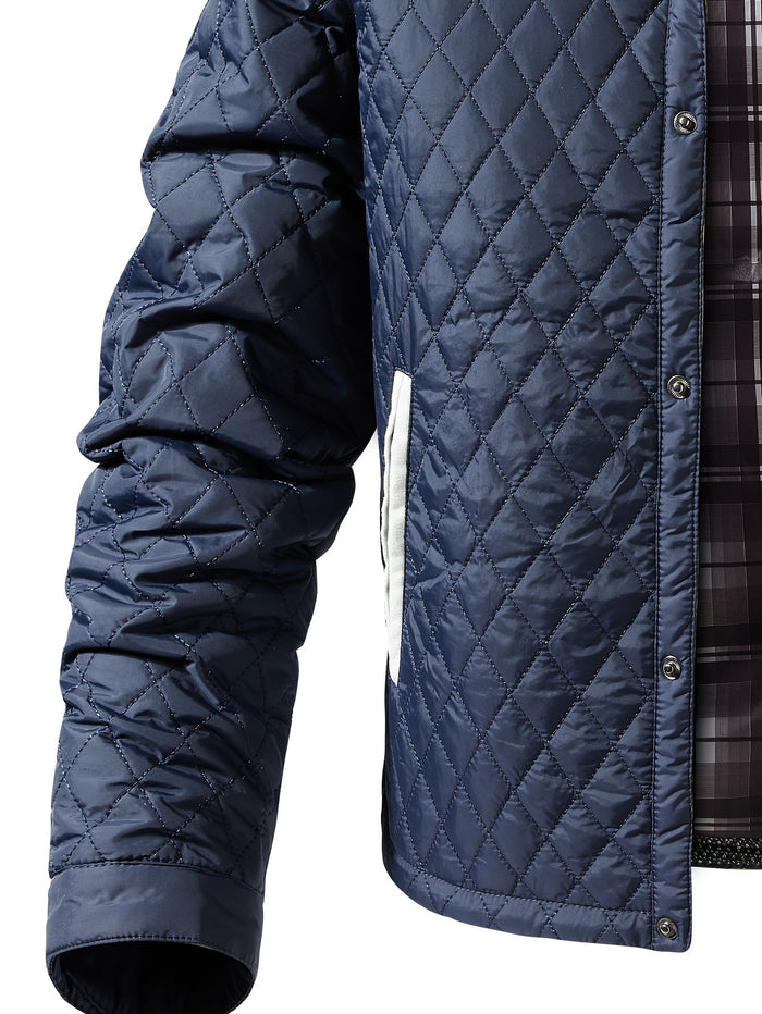 Veste homme matelassée losanges tricot, vue 23 | Le Passepoil