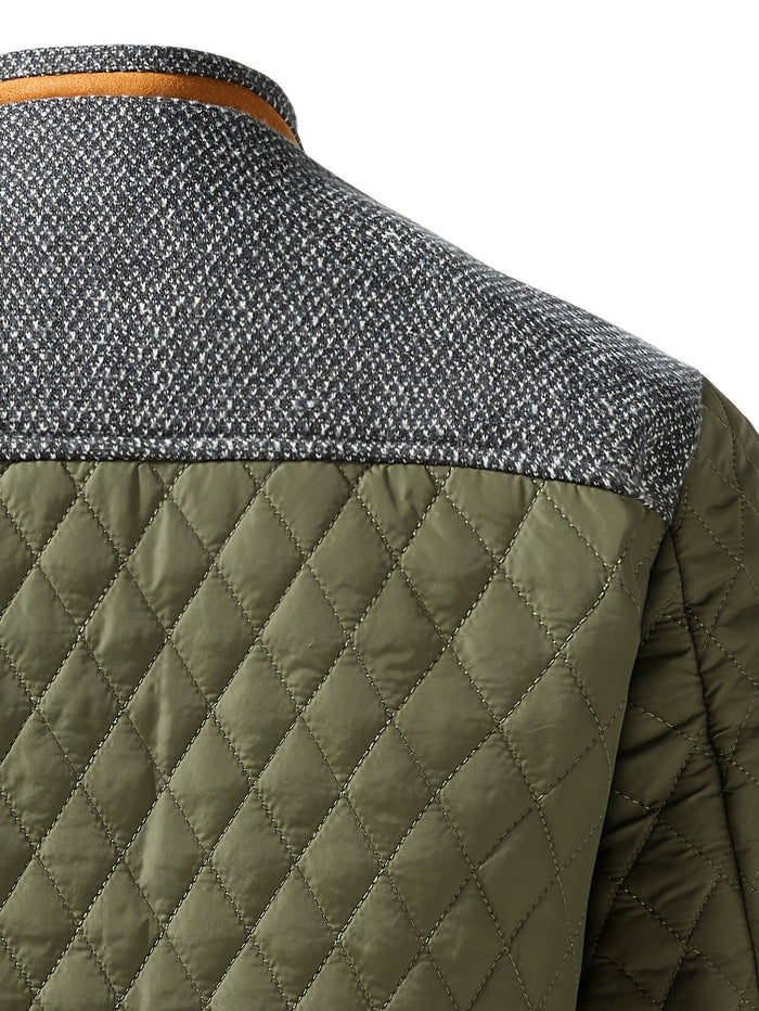 Veste homme matelassée losanges tricot, vue 5 | Le Passepoil