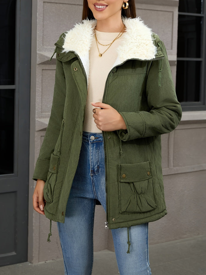 Parka femme doublée grand col fausse fourrure, vue 10 | La Trappeuse
