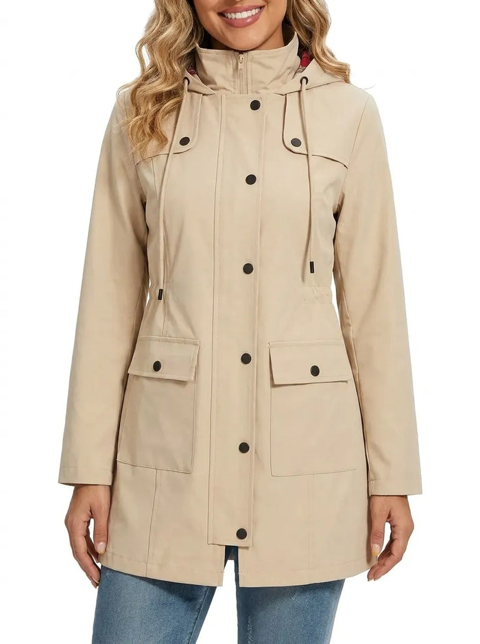 Parka femme mi-longue doublure carreaux, vue 1 | La Highland