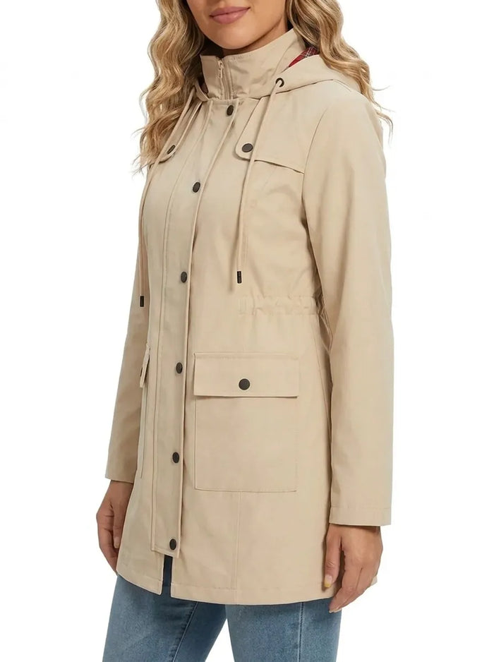 Parka femme mi-longue doublure carreaux, vue 2 | La Highland