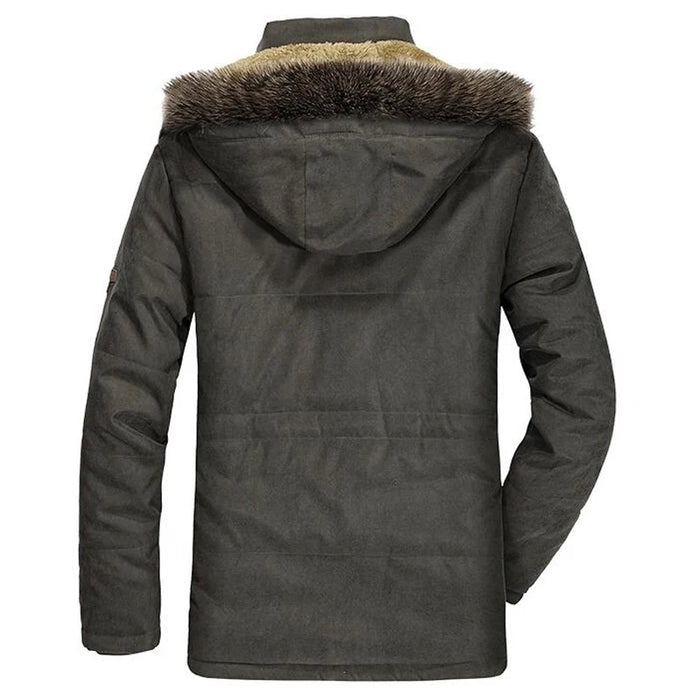 Parka fourrée homme kaki coton capuche fourrée | Le Bosquet Kaki — vue 2