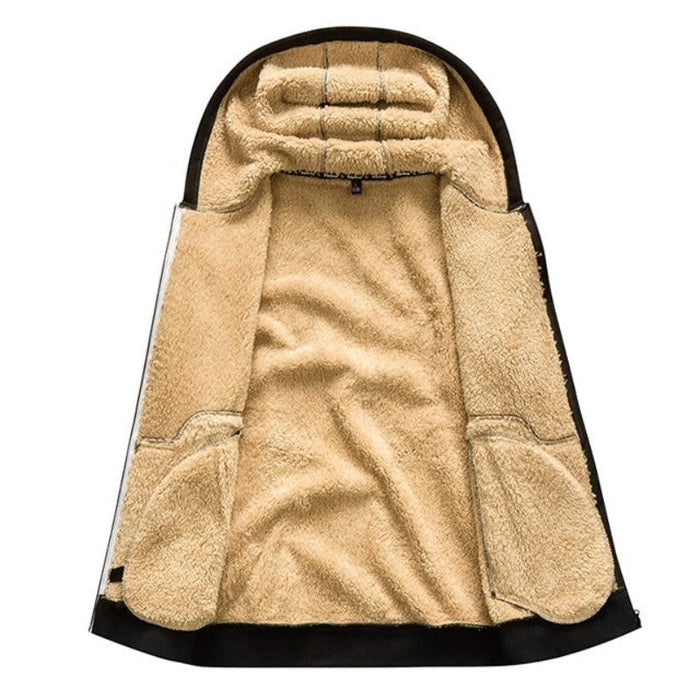 Veste homme zippée capuche doublée sherpa, vue 10 | Le Fournil Sherpa